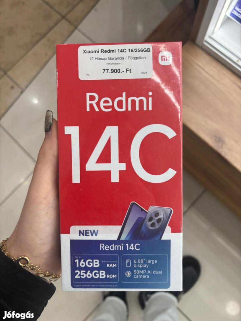 Xiaomi Redmi 14C Kártyafüggetlen 256 GB, 12 hó garancia