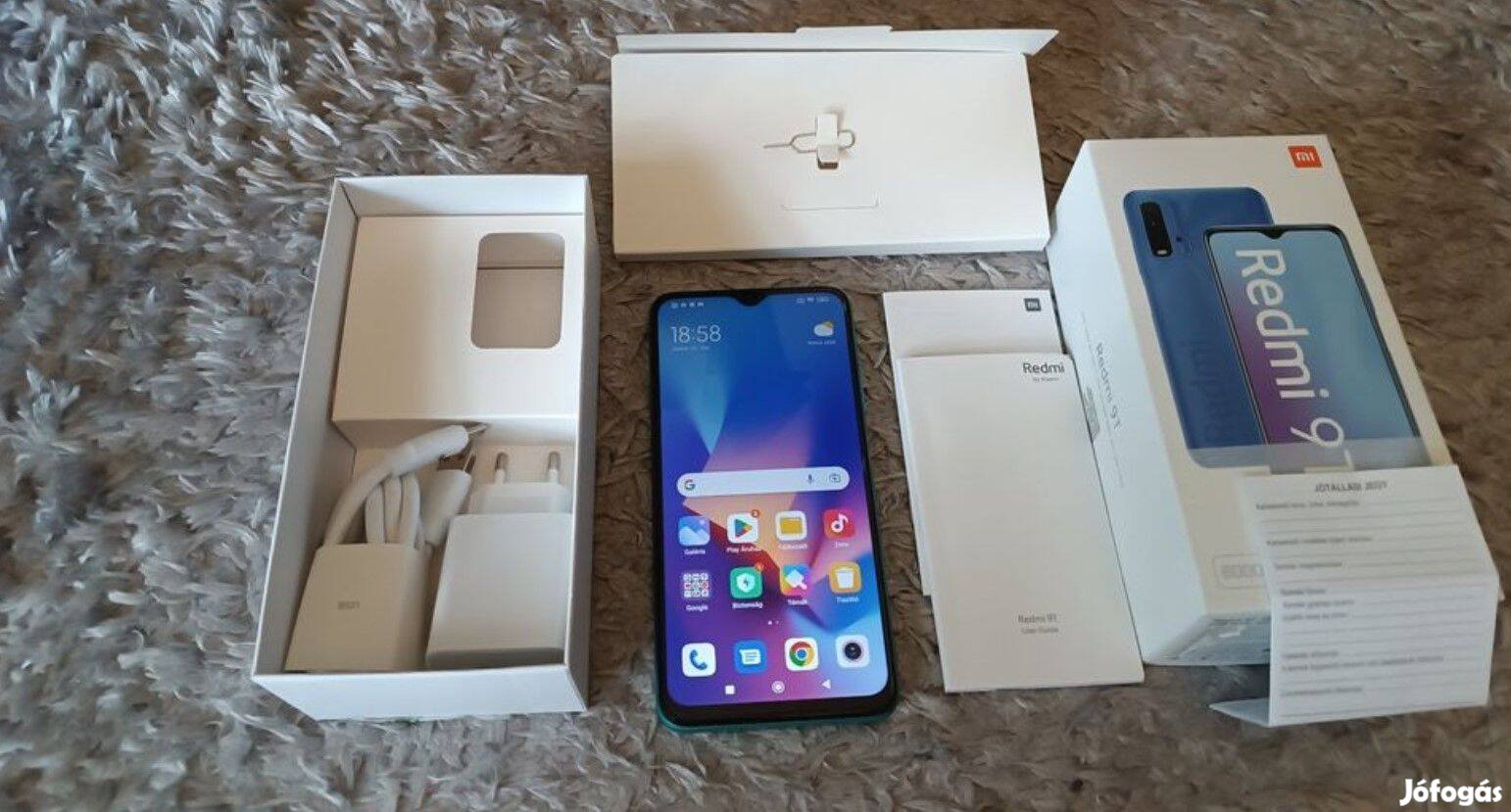 Xiaomi Redmi 9T Mobiltelefon, Kártyafüggetlen, Dual SIM, 64GB, 4G, NFC