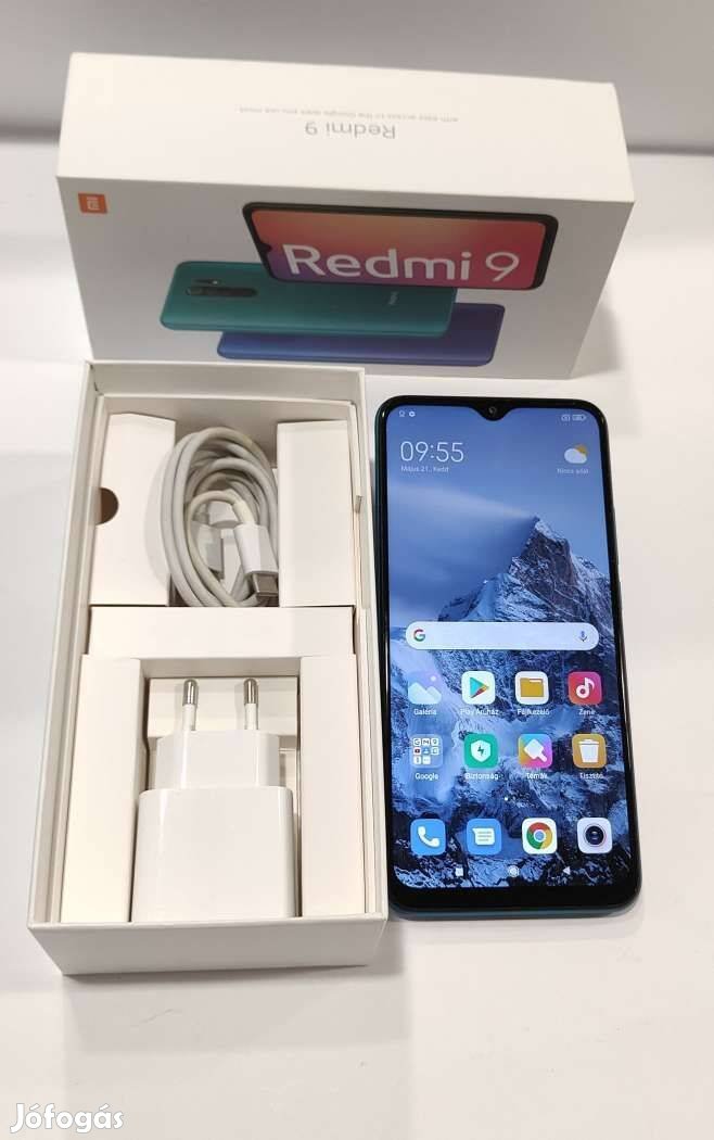 Xiaomi Redmi 9 Zöld 32GB független dual sim-es karcmentes mobiltelefon