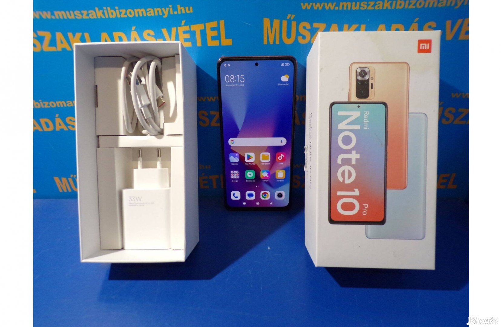 Xiaomi Redmi Note 10Pro 128GB Mobiltelefon jótállással Dobozában