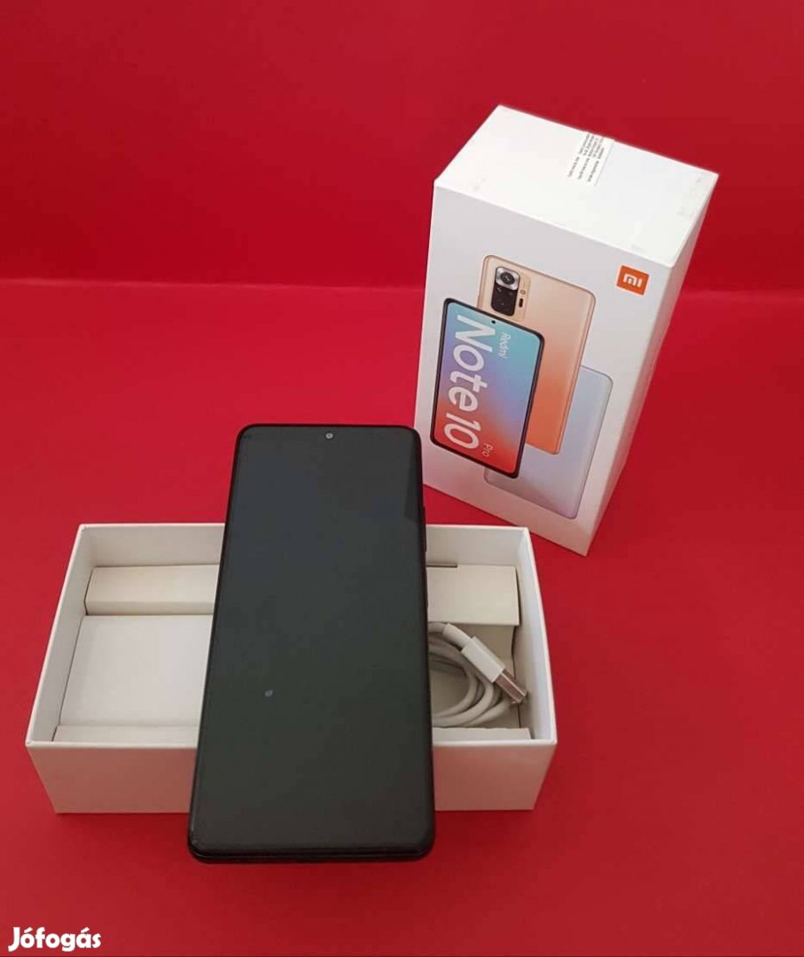 Xiaomi Redmi Note 10 Pro 128GB Fekete Független karcmentes telefon ela