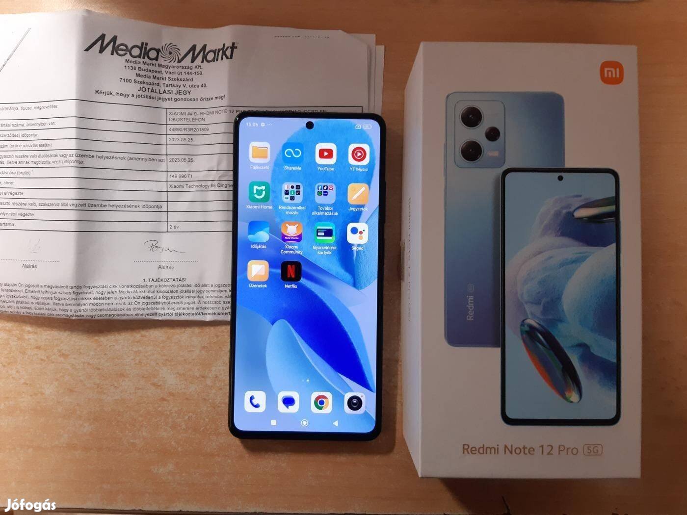 Xiaomi Redmi Note 12 Pro 5G 6/128GB Dual Újszerű Mediam. Garival !