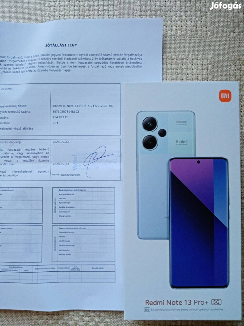 Xiaomi Redmi Note 13 Pro+ 5G mobiltelefon