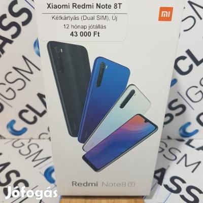 Xiaomi Redmi Note 8T|Új|Fekete|Kétkártyás (Dual Sim)