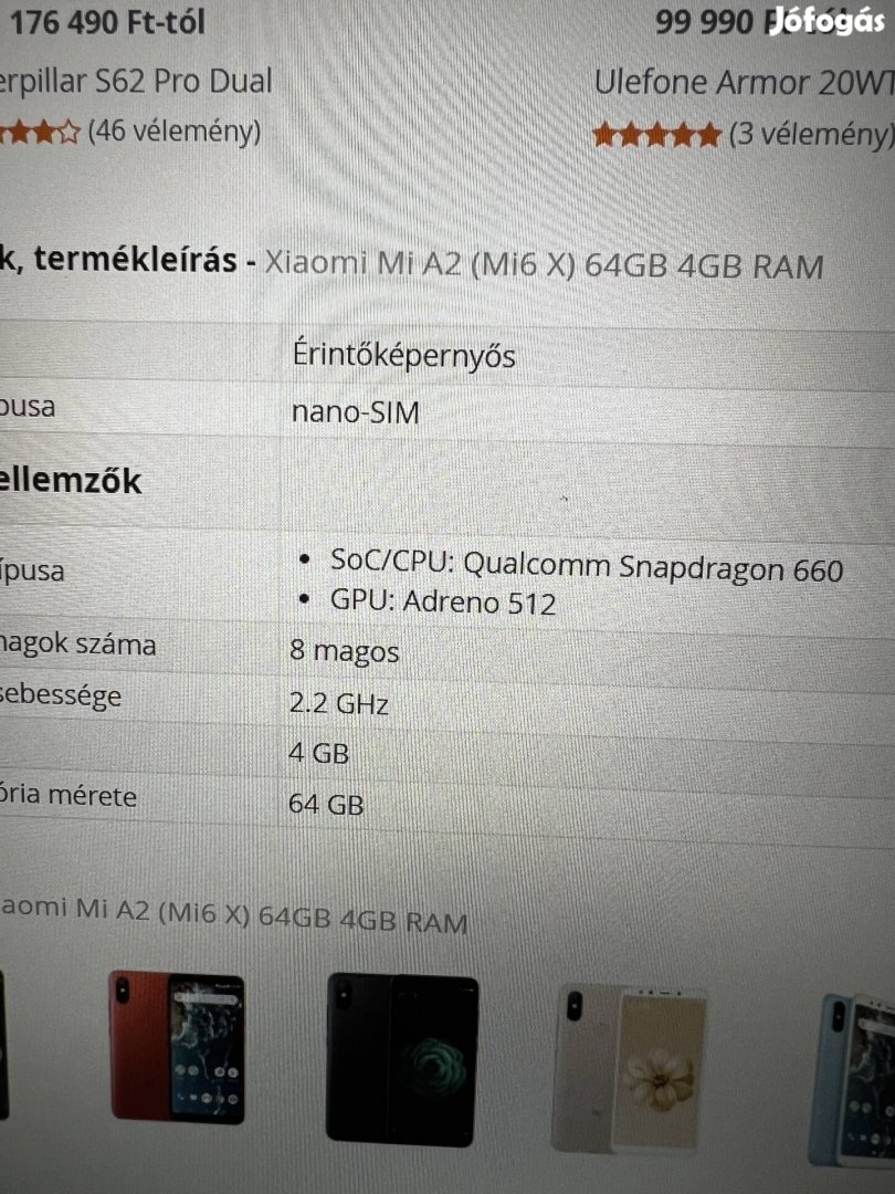 Xiaomi mi a2 64gb dual sim 8magos 