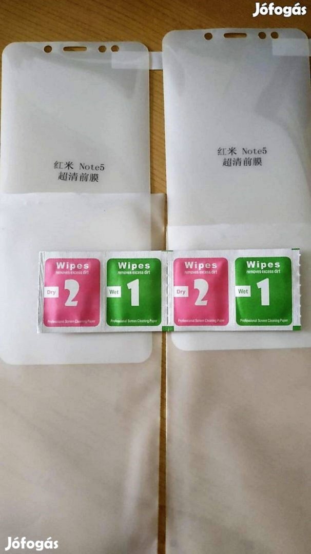 Xiaomi redmi note 5 hidrogél kijelzővédő, öngyógyító fólia 2db