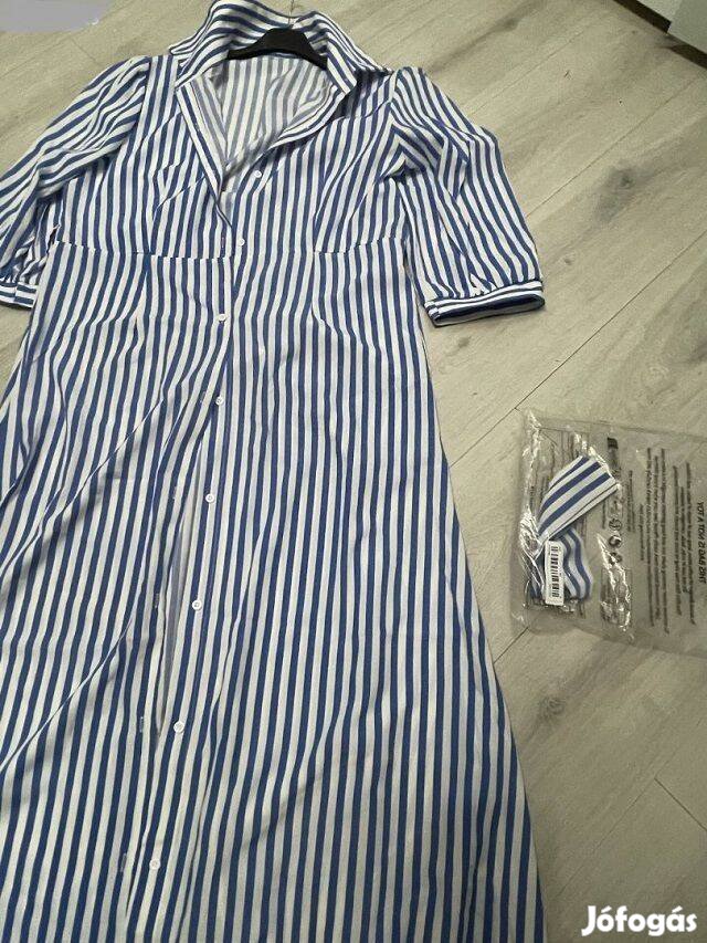 Xl maxi csíkos ruha övvel