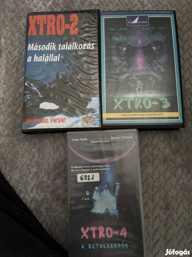 Xtro 2,3,4 vhs pakk nagytok scifi