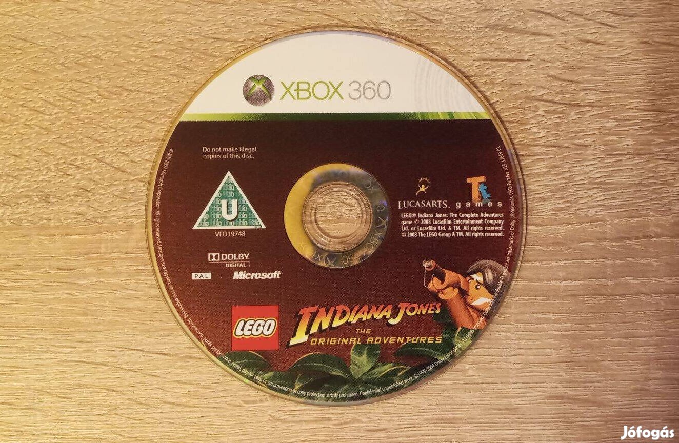 Xvox 360 Lego Indiana Jones The Original Adventure játék Xbox One is