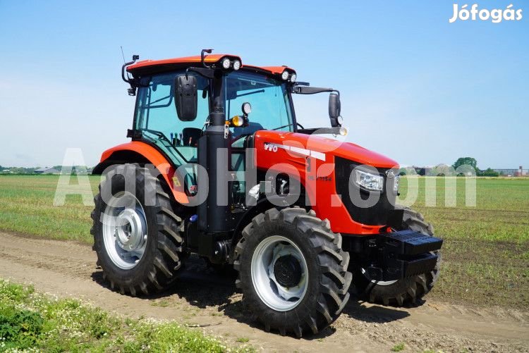 YTO 115 lóerős traktor, kabinnal