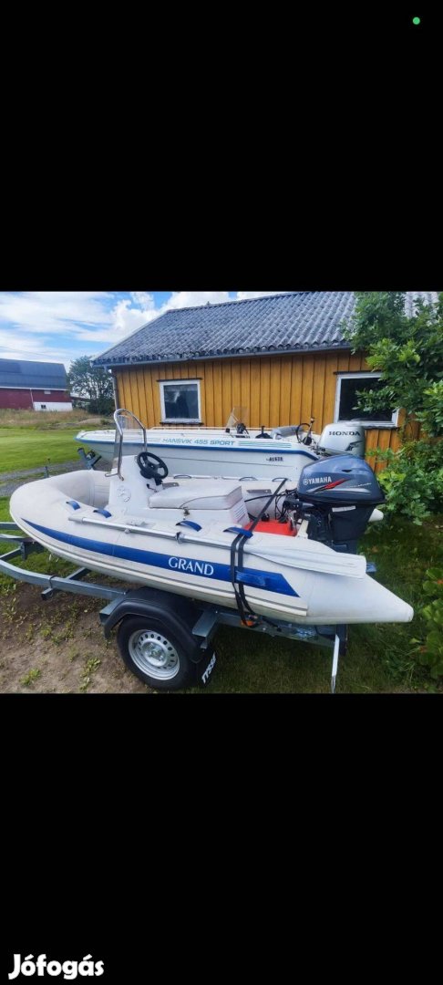 Yamaha 20 lóerős önindítós csónakmotor és 3 méteres RIB csónak