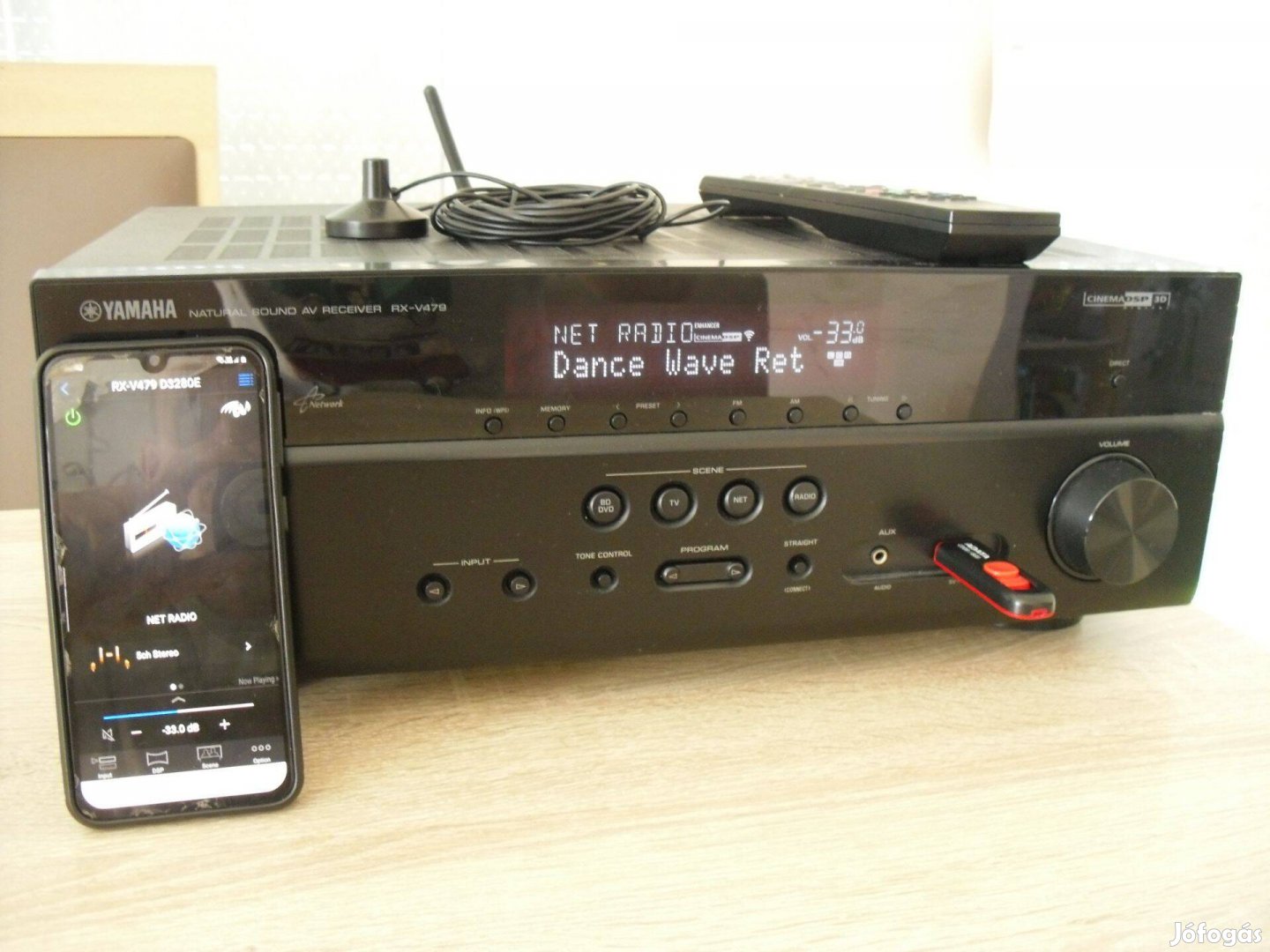 Yamaha Rx-v479 WiFi Bluetooth 5.1-es Hdmi, Net, Usb rádióerősítő