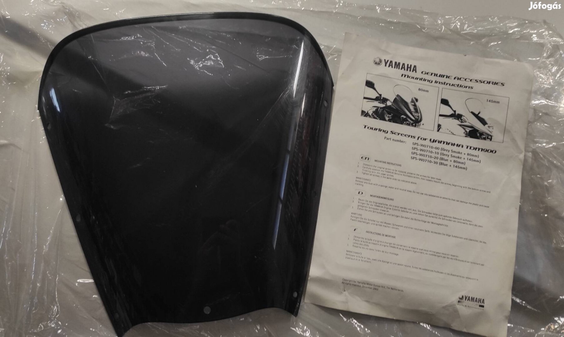 Yamaha TDM gyári szürke plexi