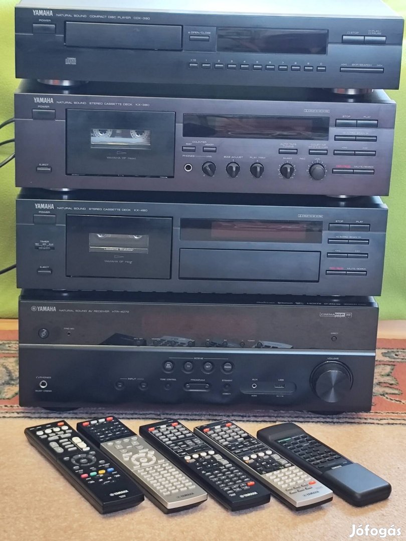 Yamaha deck, házimozi erősítő, rendszertáv (árak a leírásban)