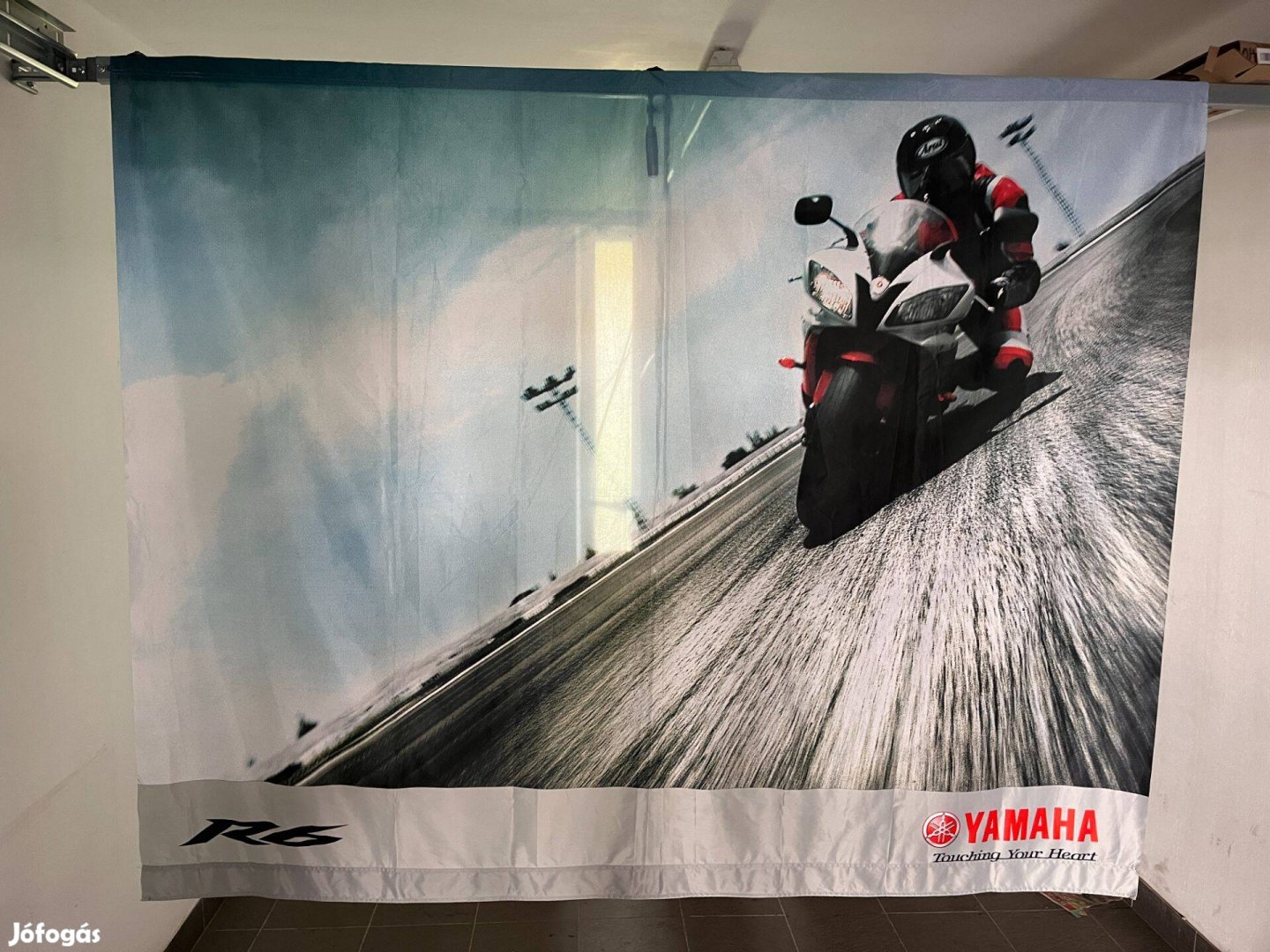 Yamaha motoros dekoráció textil molino; plakát; poszter