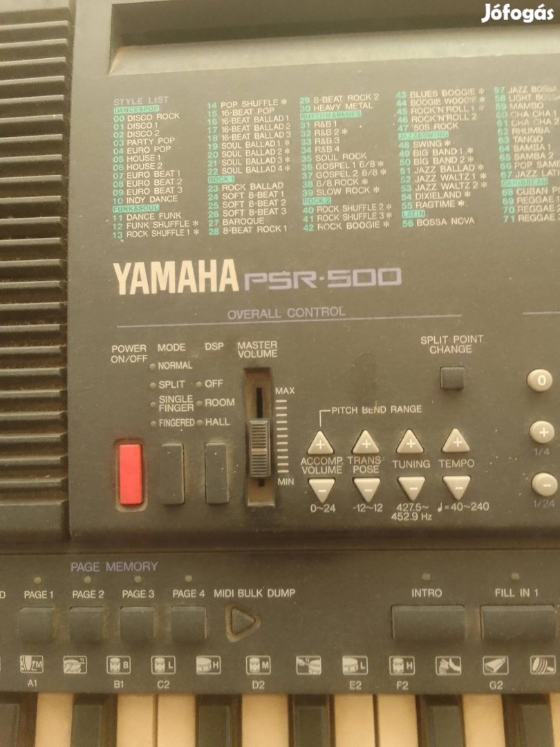 Yamaha psr 500 eladó 