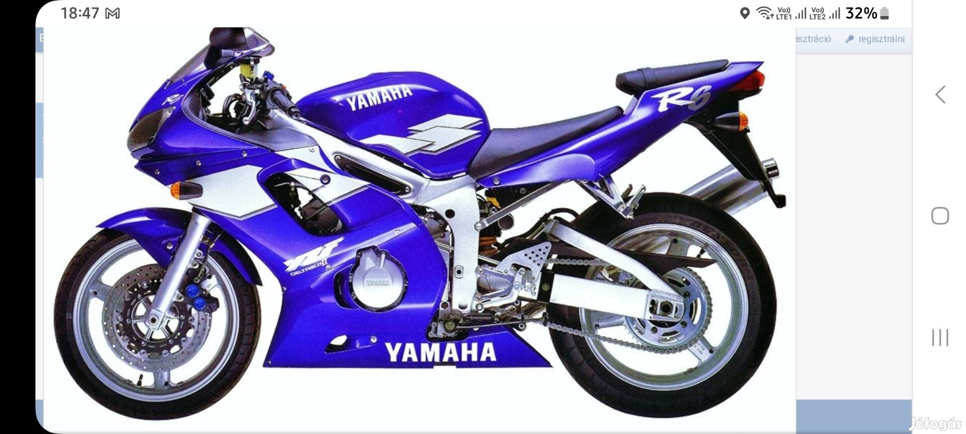 Yamaha r6 99-2002 alkatrészek 