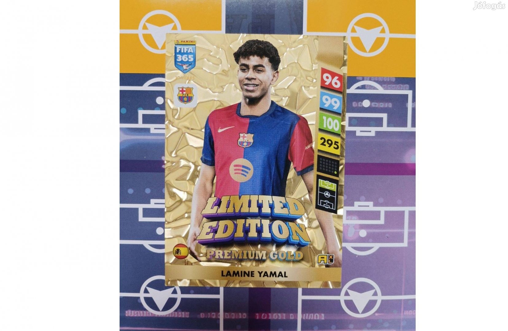Yamal (Barca) Panini Fifa 365 2025 Premium Gold Limited focis kártya