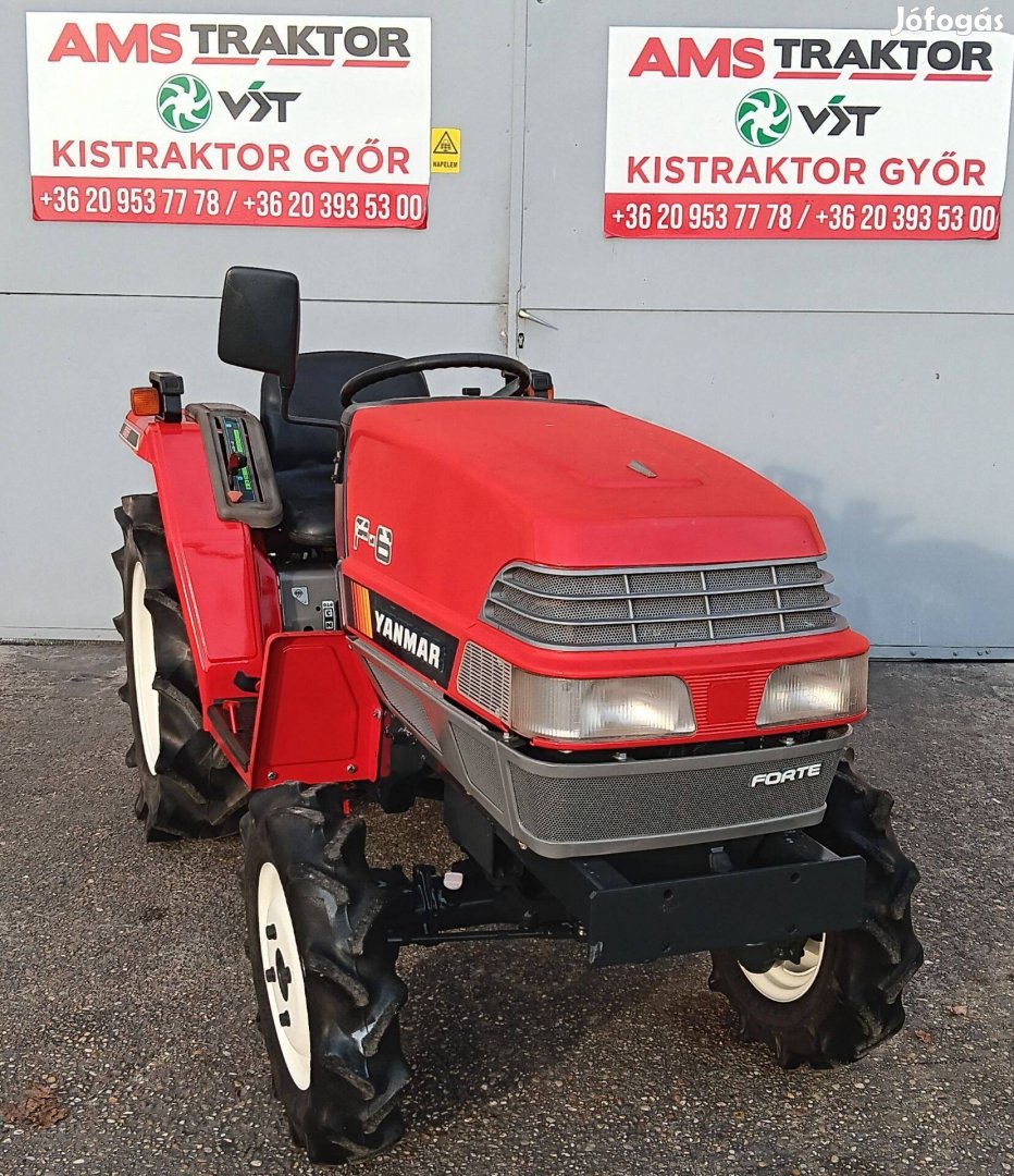 Yanmar F6 típusú összkerékhajtású, háromhengeres, 15,5 LE-s kistraktor