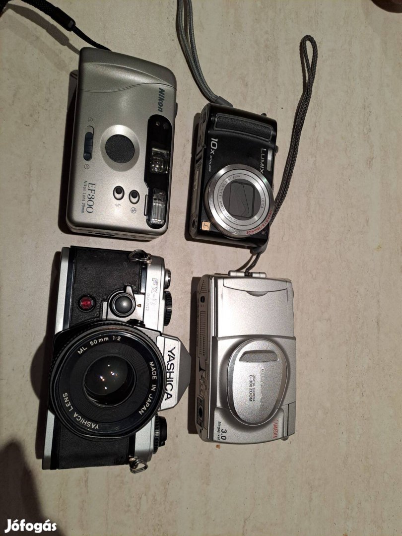 Yashica FX-D, Panasonic, Nikon, Olympus fényképezők