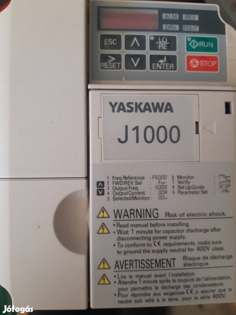 Yaskawa J1000 frekvenciaváltó JC4A0004BAA Input:AC380V Output:1,5KW