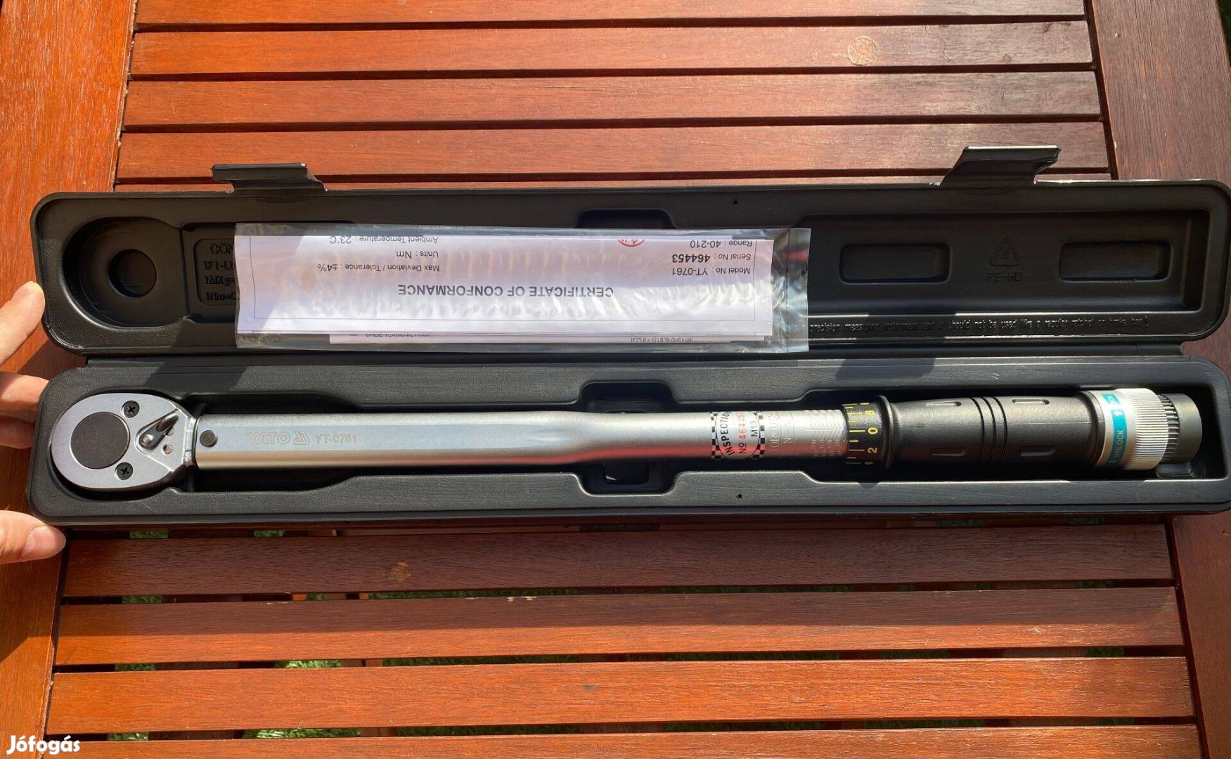 Yato 1/2"-os nyomatékkulcs 40-210nm certifikált Yt-0761