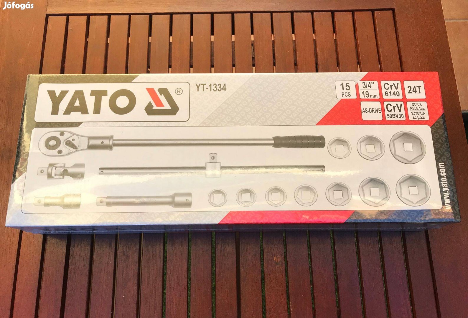 Yato 3/4"-os dugókulcs készlet 30-60mm Yt-1334