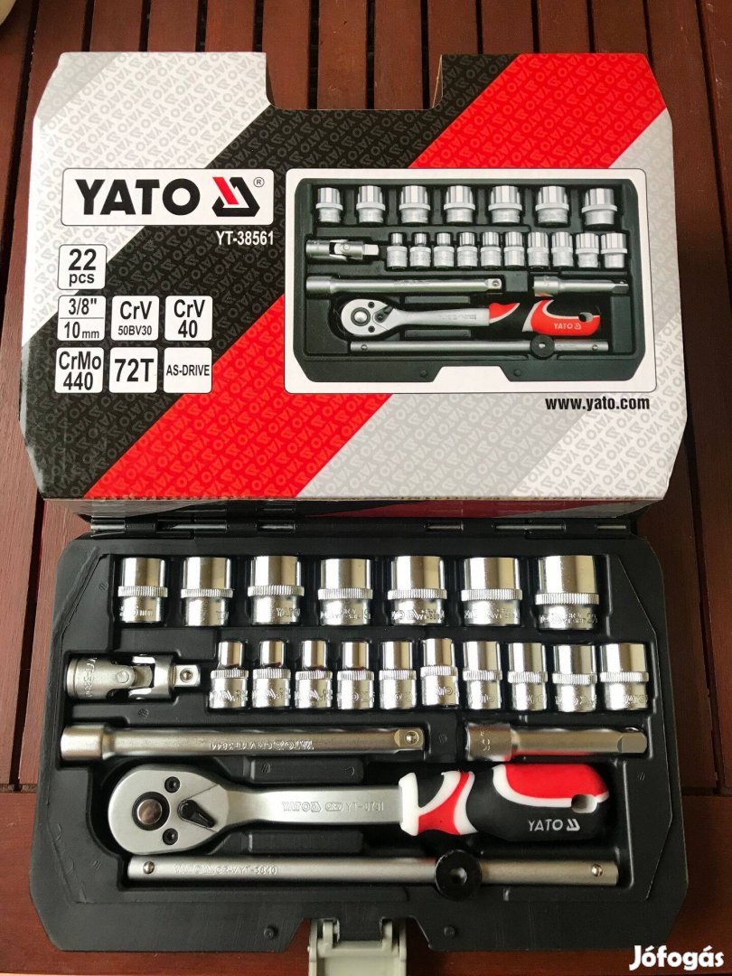 Yato 3/8"-os dugókulcs szett 22db-os Yt-38561