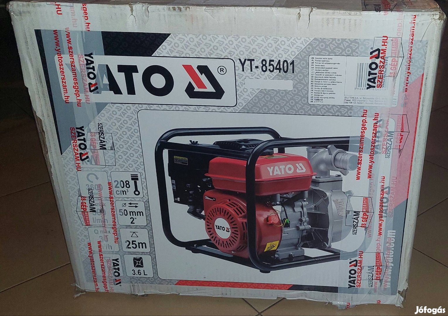Yato Benzines Vízszivattyú