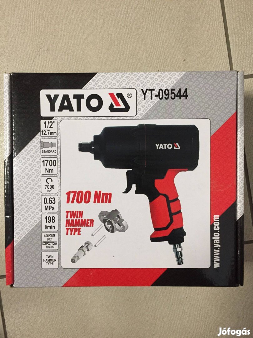 Yato Yt-09544 Pneumatikus ütvecsavarozó 1/2" 1700Nm 6bar