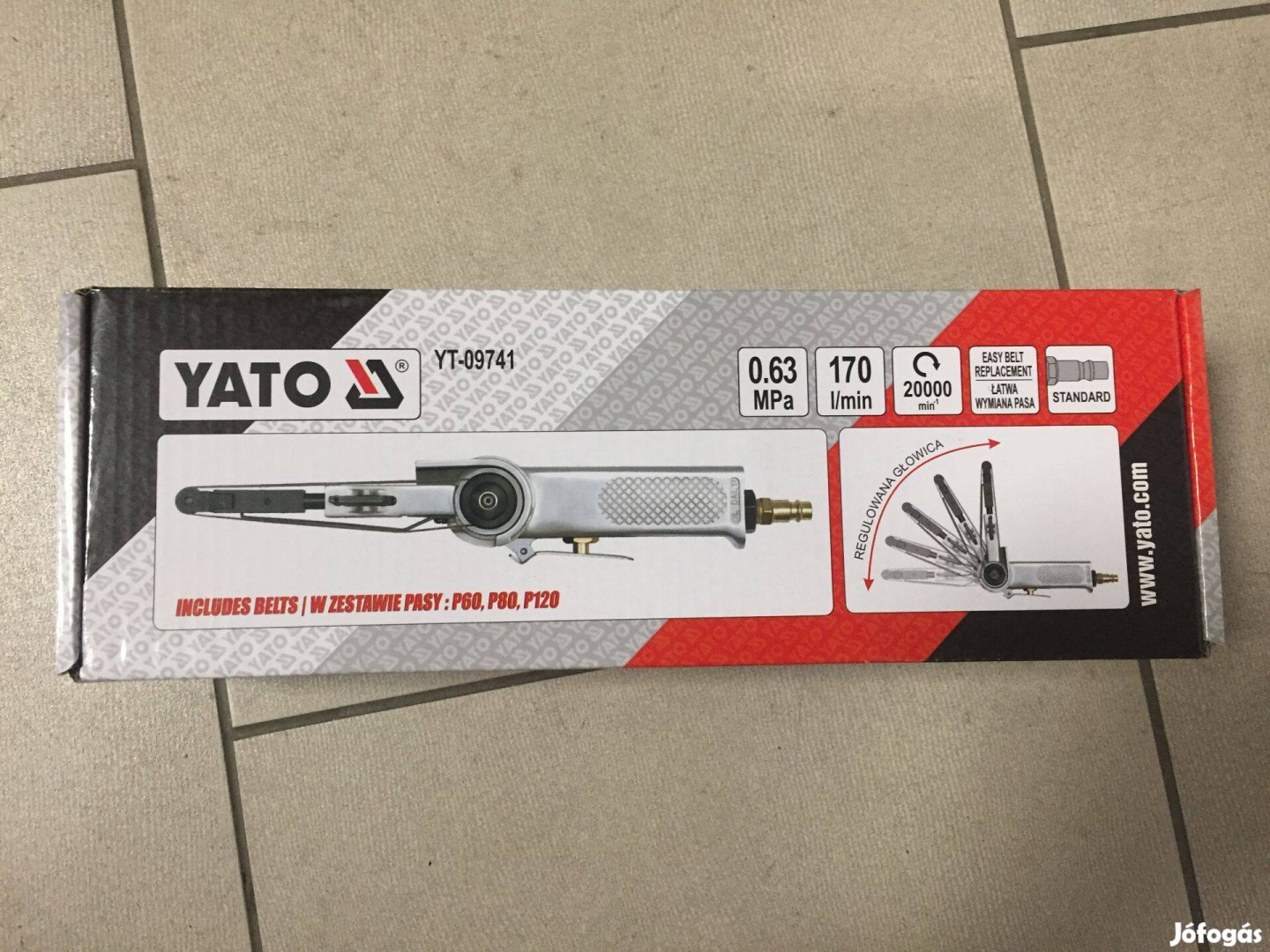 Yato Yt-09741 Pneumatikus szalagcsiszoló 10x330mm