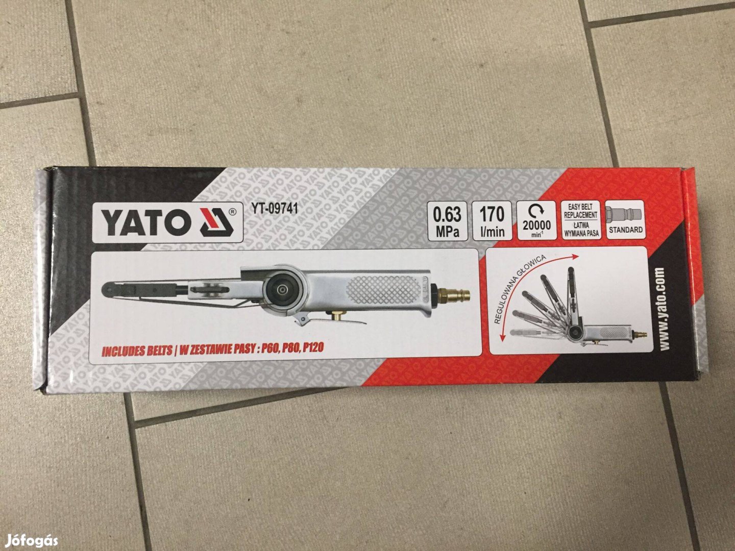 Yato Yt-09741 Pneumatikus szalagcsiszoló 10x330mm