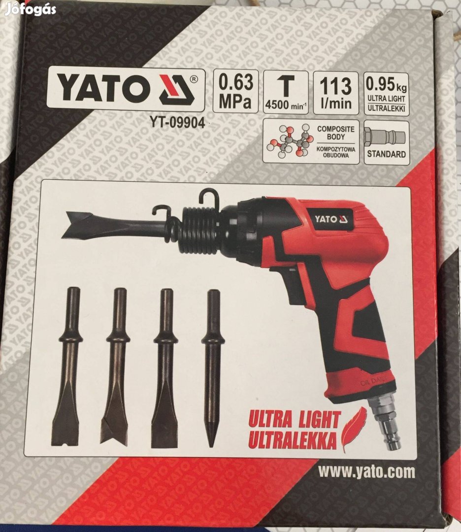 Yato Yt-09904 Pneumatikus vésőgép vésőfejekkel könnyített