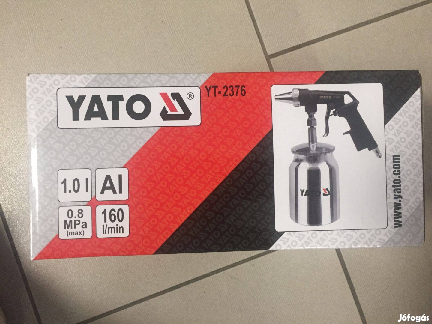 Yato Yt-2376 Homokfúvó pisztoly alsótartályos 1l 1/4" 8 bar