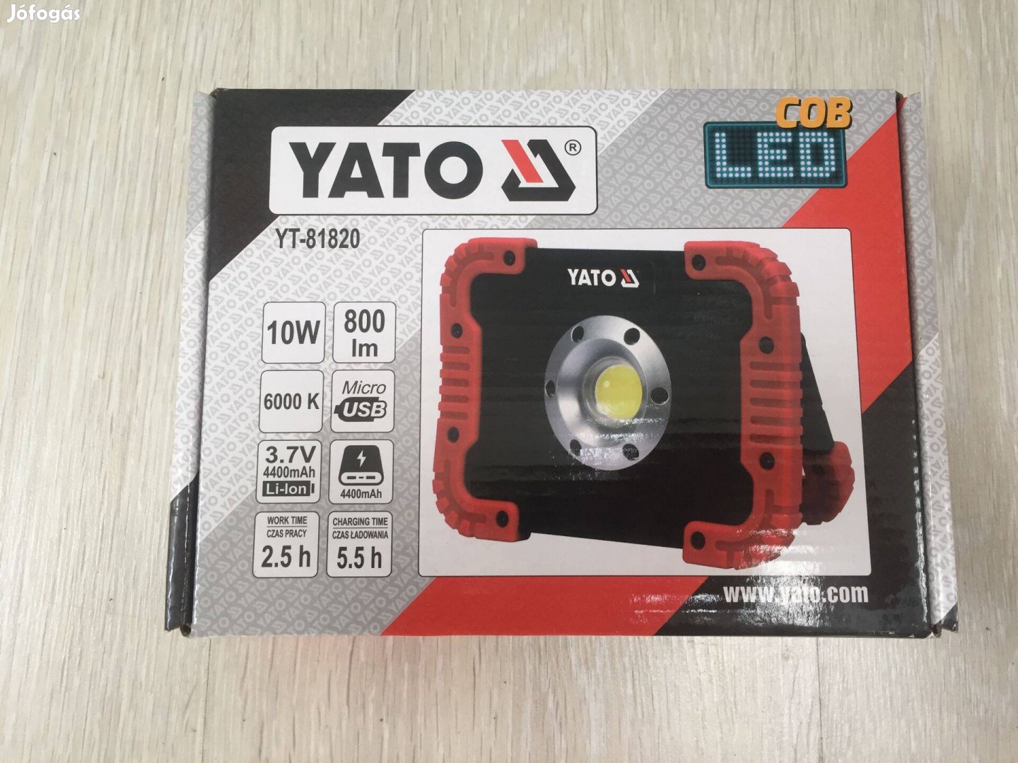 Yato Yt-81820 LED-es újratölthető reflektor