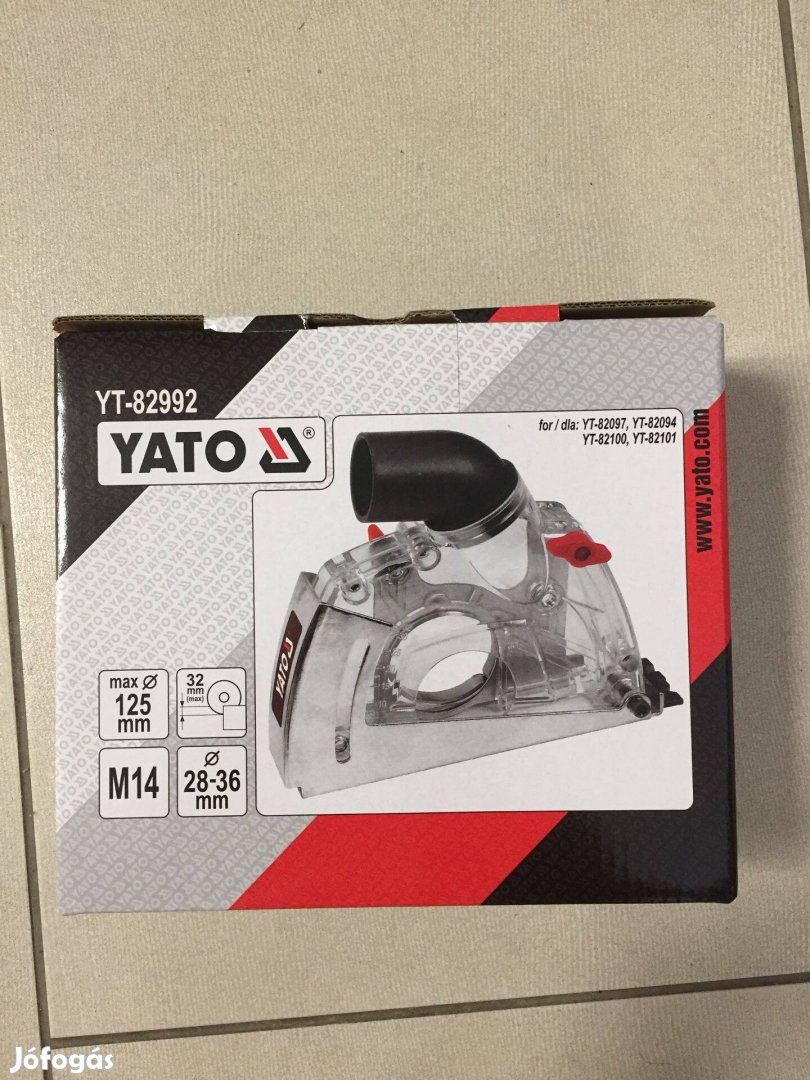 Yato Yt-82992 Porgyűjtő-porelszívó adapter-burkolat sarokcsiszolóra vá