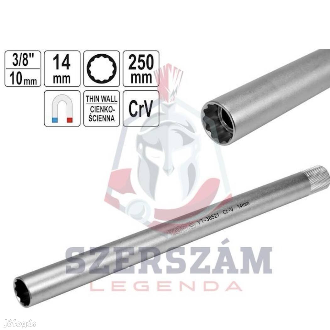 Yato extra hosszú dugókulcs klt. 14mm 250mm Yt-38521