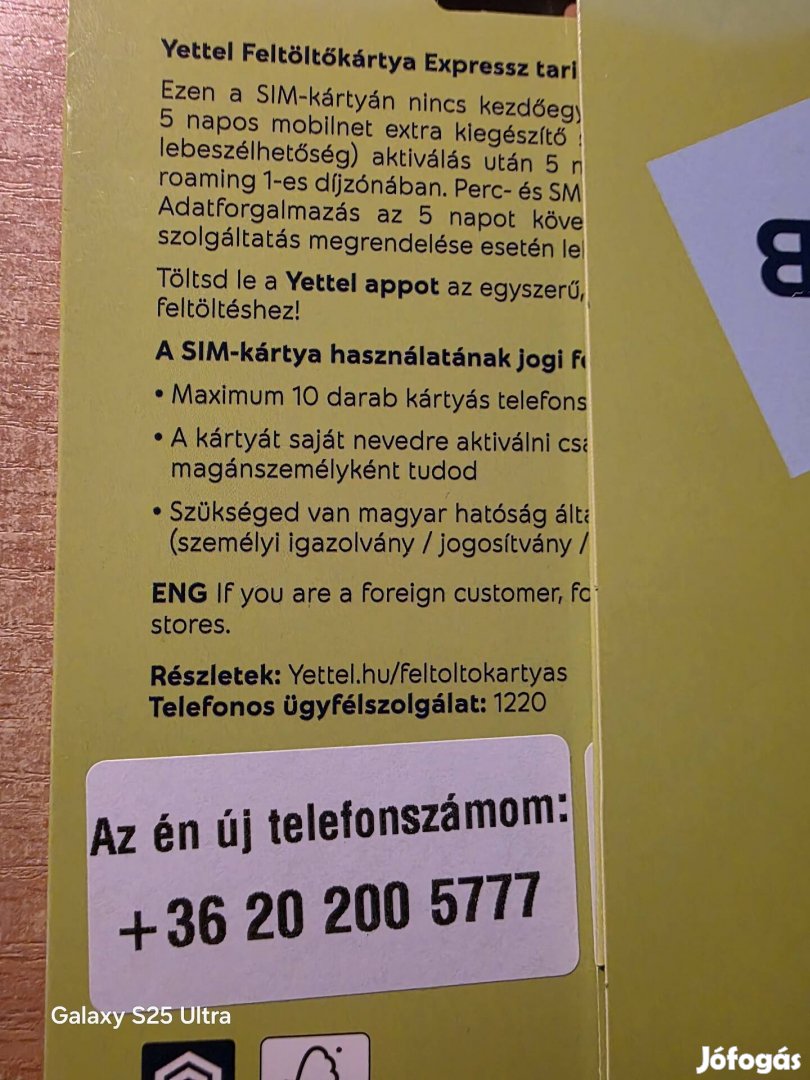 Yettel Könyü Telefonszám 200.5777.