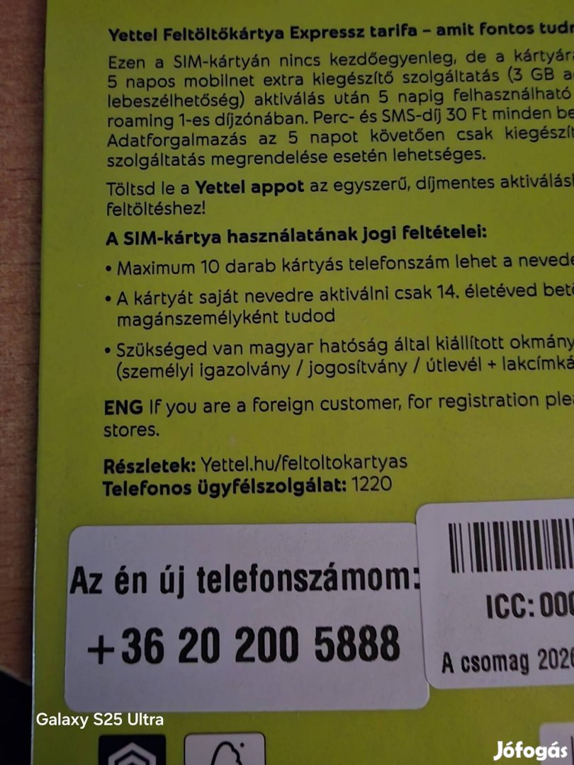 Yettel Könyü Telefonszám 200.5888.