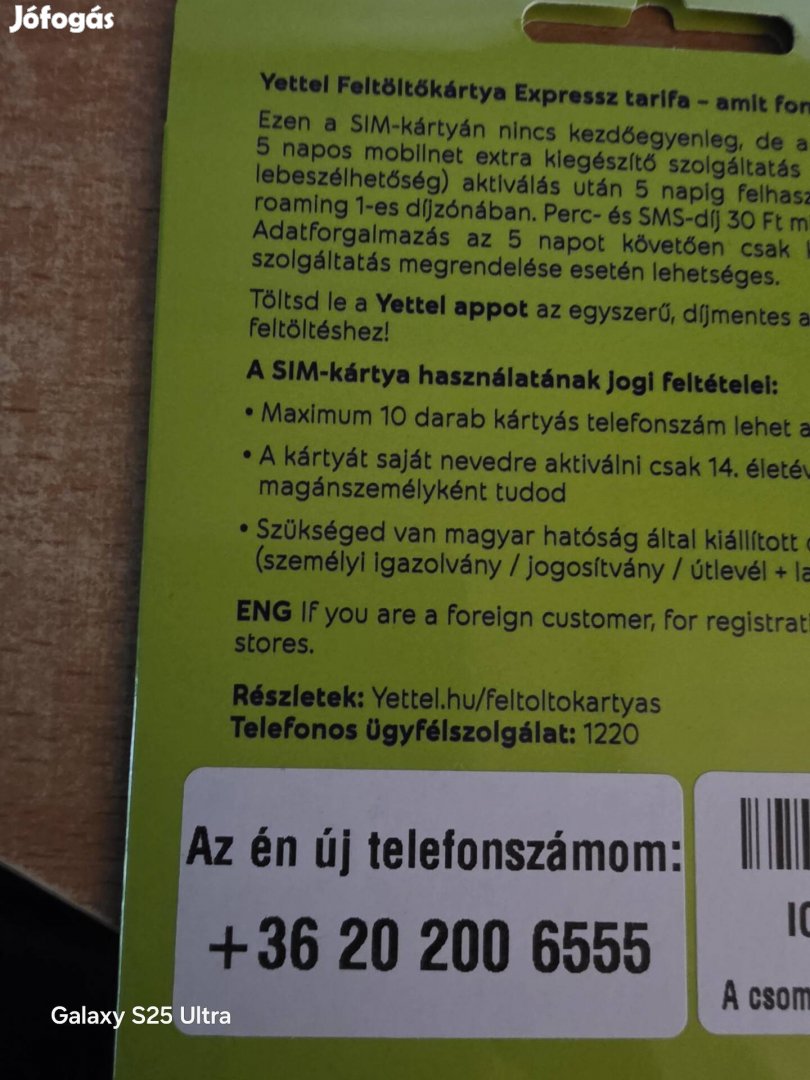 Yettel Könyü Telefonszám 200.6555.
