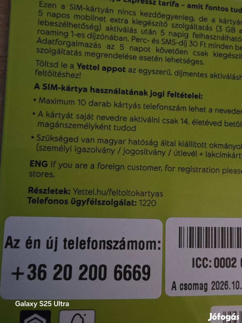 Yettel Könyü Telefonszám 200.6669.