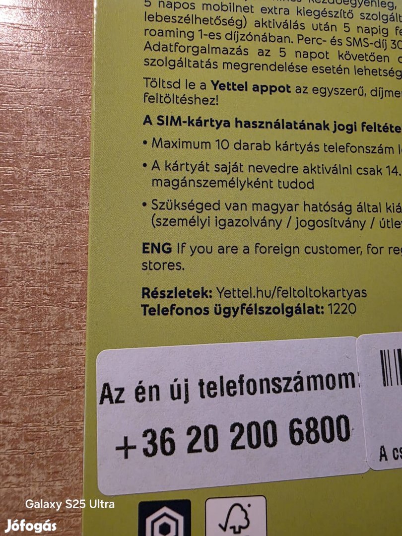Yettel Könyü Telefonszám 200.6800.