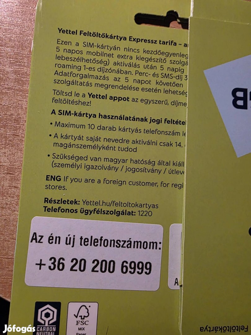 Yettel Könyü Telefonszám 200.6999.
