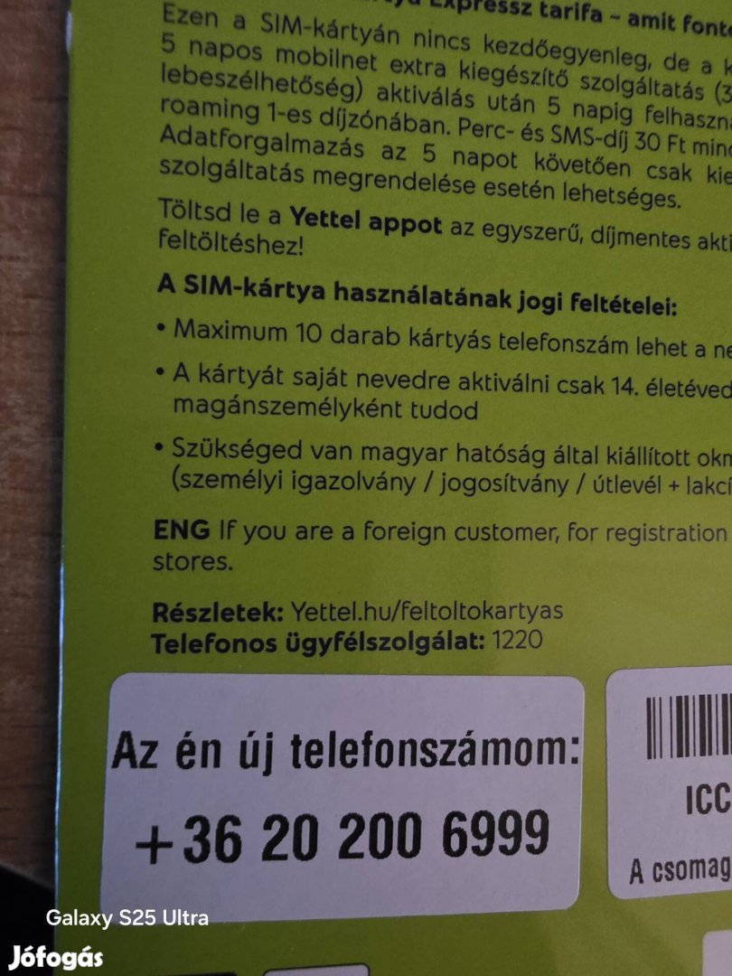 Yettel Könyü Telefonszám 200.6999.