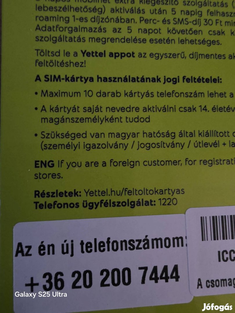 Yettel Könyü Telefonszám 200.7444.