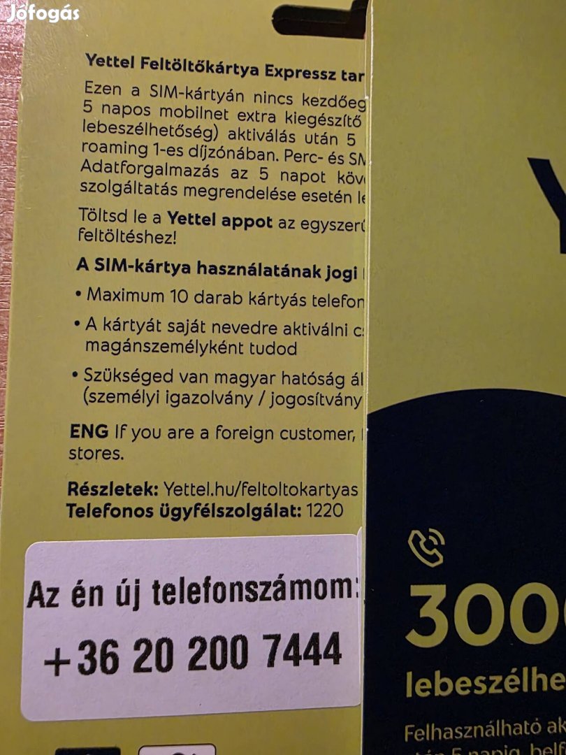 Yettel Könyü Telefonszám 200.7444.