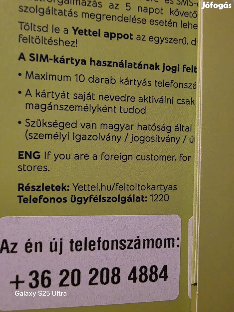 Yettel Könyü Telefonszám 208.4884.