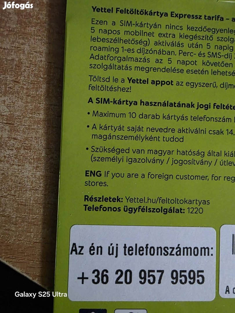 Yettel Könyü Telefonszám 95.7.95.95.