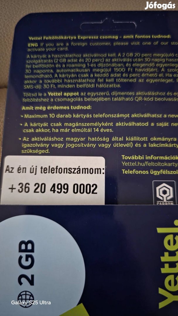 Yettel könyű telefonszám 499.0002.