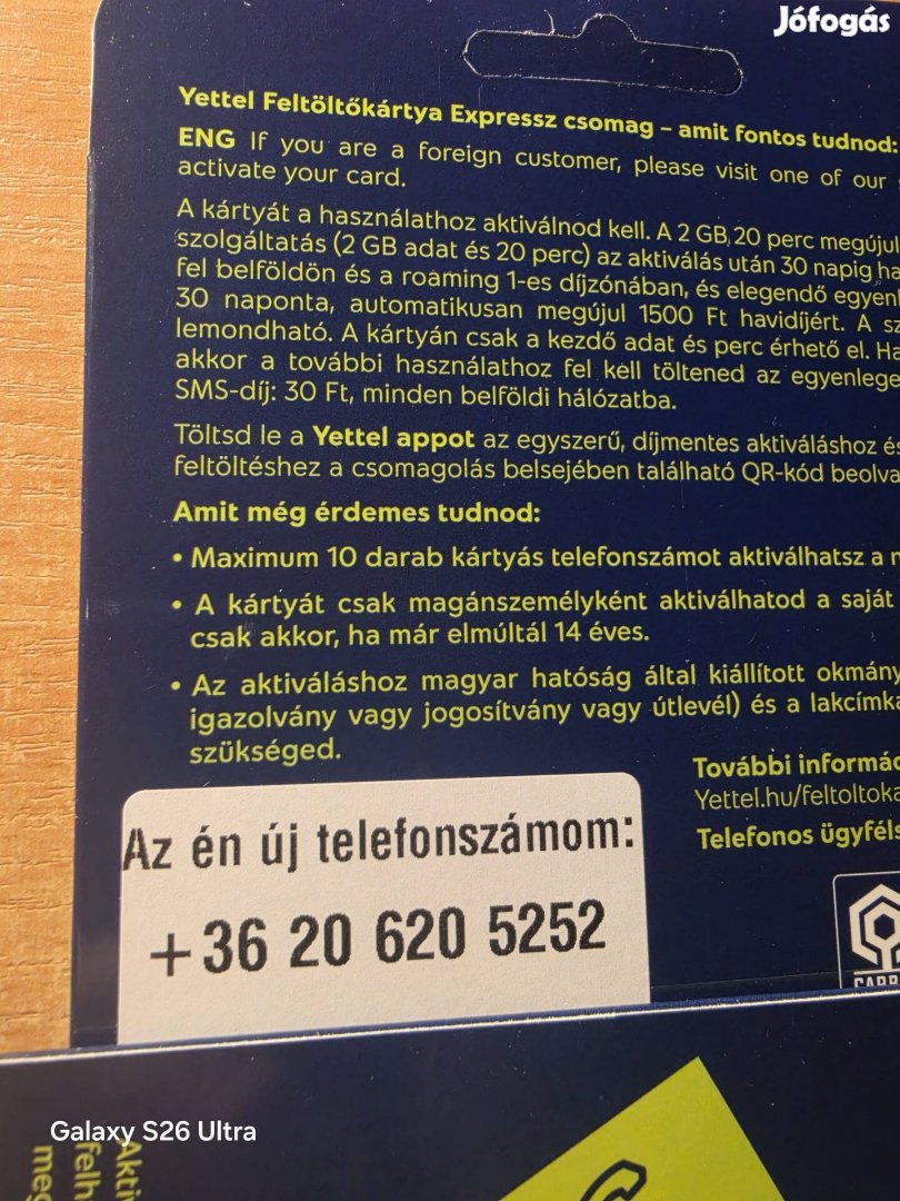 Yettel könyű telefonszám 620.52.52.